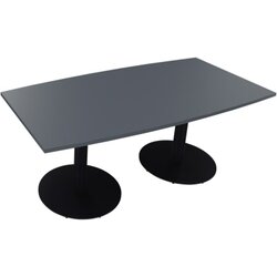 Neutralware 810017382 Konferenztisch Tonn Tellerfuß Rund 180x80/90x72 an/gr