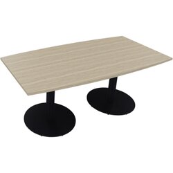 Neutralware 810017371 Konferenztisch Tonn Tellerfuß Rund 180x80/90x72 an/Eiche