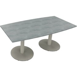 Neutralware 810017483 Konferenztisch Tonn Tellerfuß Rund 180x80/90x72 si/Beton