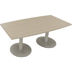 Neutralware 810017471 Konferenztisch Tonn Tellerfuß Rund 180x80/90x72 si/Eiche