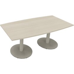 Neutralware 810017472 Konferenztisch Tonn Tellerfuß Rund 180x80/90x72 si/Akaz