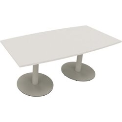 Neutralware 810017401 Konferenztisch Tonn Tellerfuß Rund 180x80/90x72 si/ws