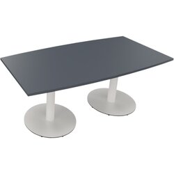 Neutralware 810017582 Konferenztisch Tonn Tellerfuß Rund 180x80/90x72 ws/gr