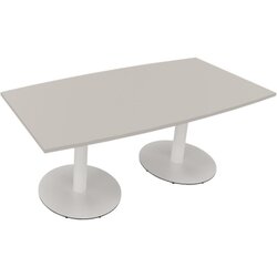 Neutralware 810017581 Konferenztisch Tonn Tellerfuß Rund 180x80/90x72 ws/lgr