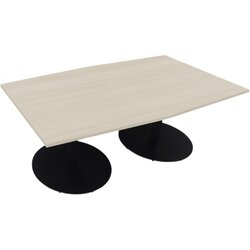 Neutralware 810017672 Konferenztisch Tonn Tellerfuß Rund 200x100/110x72 an/Akaz