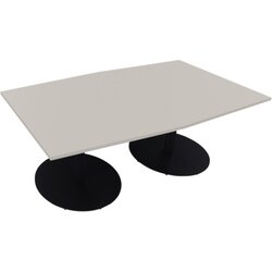 Neutralware 810017681 Konferenztisch Tonn Tellerfuß Rund 200x100/110x72 an/lgr