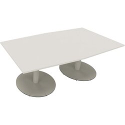 Neutralware 810017701 Konferenztisch Tonn Tellerfuß Rund 200x100/110x72 si/ws
