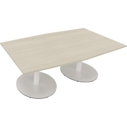 Neutralware 810017872 Konferenztisch Tonn Tellerfuß Rund 200x100/110x72 ws/Akaz