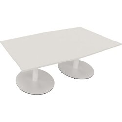Neutralware 810017801 Konferenztisch Tonn Tellerfuß Rund 200x100/110x72 ws/ws