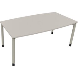 Neutralware 810047381 Konferenztisch Tonn Vierfuß Rund 180x80/90x-82 si/Li.gr