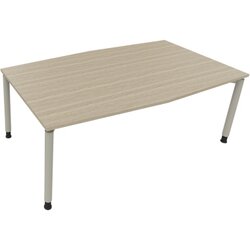 Neutralware 810018671 Konferenztisch Tonn Vierfuß Rund 200x100/110x-82 si/Eiche