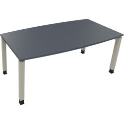 Neutralware 810018082 Konferenztisch Tonn Vierfuß Quad 180x80/90x-82 si/Lava