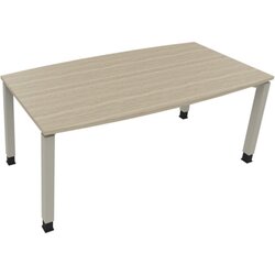Neutralware 810018071 Konferenztisch Tonn Vierfuß Quad 180x80/90x-82 si/Eiche