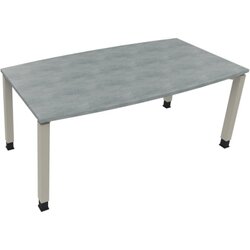 Neutralware 810018083 Konferenztisch Tonn Vierfuß Quad 180x80/90x-82 si/Beton