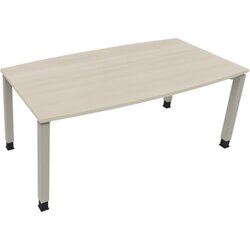 Neutralware 810018072 Konferenztisch Tonn Vierfuß Quad 180x80/90x-82 si/Akaz