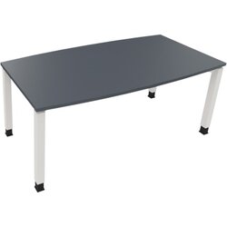 Neutralware 810018182 Konferenztisch Tonn Vierfuß Quad 180x80/90x-82 ws/Lava