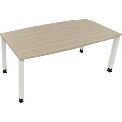 Neutralware 810018171 Konferenztisch Tonn Vierfuß Quad 180x80/90x-82 ws/Eiche