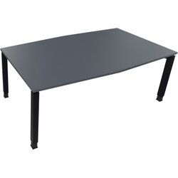 Neutralware 810018282 Konferenztisch Tonn Vierfuß Quad 200x100/110x-82 an/Lava
