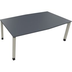 Neutralware 810018382 Konferenztisch Tonn Vierfuß Quad 200x100/110x-82 si/Lava
