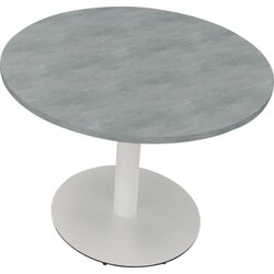 Neutralware 810019383 Konferenztisch Tellerfuß Rund 100x72 ws/Beton