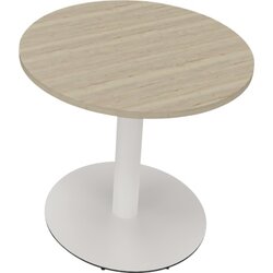 Neutralware 810019671 Konferenztisch Tellerfuß Rund 80x72 ws/Eiche
