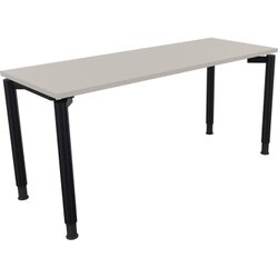 Neutralware 810039181 Schreibtisch 1600x600x680-820 4Fuß Rund an/Lichtgrau
