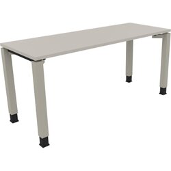 Neutralware 810032081 Schreibtisch 1600x600x680-820 4Fuß Quadrat si/Lichtgrau