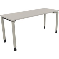 Neutralware 810039281 Schreibtisch 1600x600x680-820 4Fuß Rund si/Lichtgrau