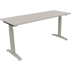 Neutralware 810024881 Schreibtisch 1600x600x650-850 Kufe Quadrat si/Lichtgrau