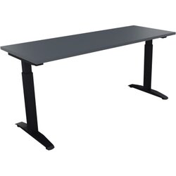 Neutralware 810024782 Schreibtisch 1600x600x650-850 Kufe Quadrat an/Lavagrau