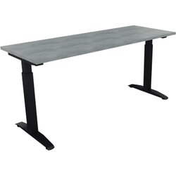 Neutralware 810024783 Schreibtisch 1600x600x650-850 Kufe Quadrat an/Beton hell