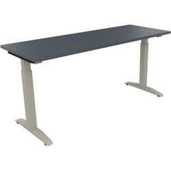 Neutralware 810024882 Schreibtisch 1600x600x650-850 Kufe Quadrat si/Lavagrau