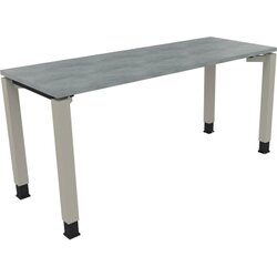 Neutralware 810032083 Schreibtisch 1600x600x680-820 4Fuß Quadrat si/Beton hell