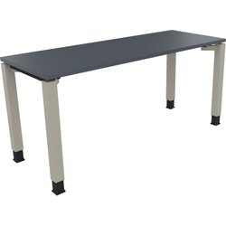 Neutralware 810032082 Schreibtisch 1600x600x680-820 4Fuß Quadrat si/Lavagrau