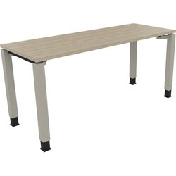 Neutralware 810032071 Schreibtisch 1600x600x680-820 4Fuß Quadrat si/Eiche Natur
