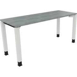 Neutralware 810032183 Schreibtisch 1600x600x680-820 4Fuß Quadrat ws/Beton hell