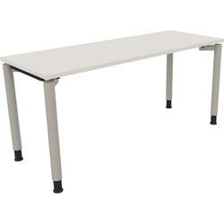 Neutralware 810039201 Schreibtisch 1600x600x680-820 4Fuß Rund si/Weiß