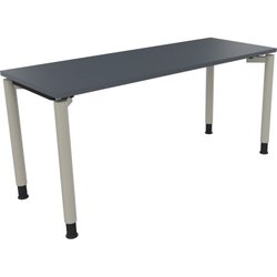 Neutralware 810039282 Schreibtisch 1600x600x680-820 4Fuß Rund si/Lavagrau