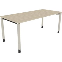 Neutralware 810039271 Schreibtisch 1600x600x680-820 4Fuß Rund si/Eiche Natur