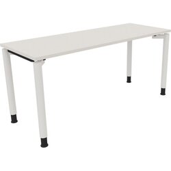 Neutralware 810039301 Schreibtisch 1600x600x680-820 4Fuß Rund ws/Weiß