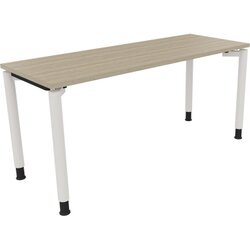 Neutralware 810039371 Schreibtisch 1600x600x680-820 4Fuß Rund ws/Eiche Natur