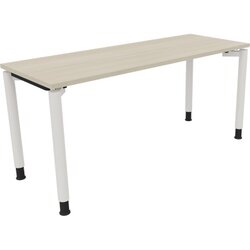 Neutralware 810039372 Schreibtisch 1600x600x680-820 4Fuß Rund ws/Akazie hell