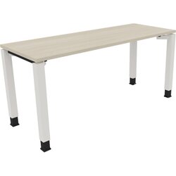 Neutralware 810032172 Schreibtisch 1600x600x680-820 4Fuß Quadrat ws/Akazie hell