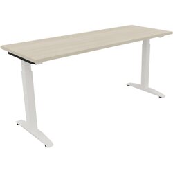 Neutralware 810024972 Schreibtisch 1600x600x650-850 Kufe Quadrat ws/Akazie hell
