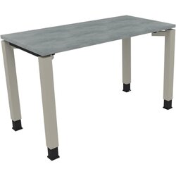 Neutralware 810029083 Schreibtisch 1200x600x680-820 4Fuß Quadrat si/Beton hell