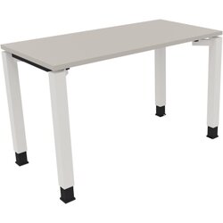 Neutralware 810029181 Schreibtisch 1200x600x680-820 4Fuß Quadrat ws/Lichtgrau