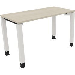 Neutralware 810029172 Schreibtisch 1200x600x680-820 4Fuß Quadrat ws/Akazie hell