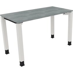 Neutralware 810029183 Schreibtisch 1200x600x680-820 4Fuß Quadrat ws/Beton hell