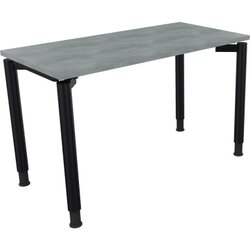 Neutralware 810036183 Schreibtisch 1200x600x680-820 4Fuß Rund an/Beton hell