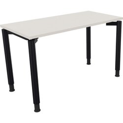 Neutralware 810036101 Schreibtisch 1200x600x680-820 4Fuß Rund an/Weiß